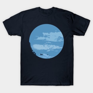 Man with Horse on snowy Mountain T-Shirt